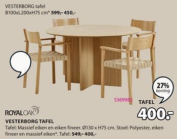 Promotions Vesterborg tafel - Produit Maison - Jysk - Valide de 15/04/2024 à 19/05/2024 chez Jysk