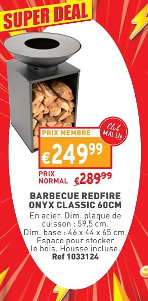 Promotions Barbecue redfire onyx classic - Redfire - Valide de 17/04/2024 à 22/04/2024 chez Trafic