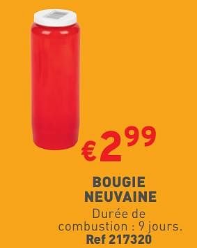 Promoties Bougie neuvaine - Huismerk - Trafic  - Geldig van 17/04/2024 tot 22/04/2024 bij Trafic