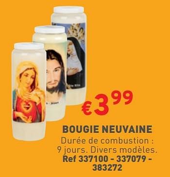 Promotions Bougie neuvaine - Produit maison - Trafic  - Valide de 17/04/2024 à 22/04/2024 chez Trafic