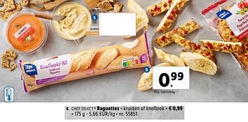 Promoties Baguettes - Chef select - Geldig van 24/04/2024 tot 30/04/2024 bij Lidl