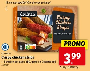 Promotions Crispy chicken strips - Culinea - Valide de 24/04/2024 à 30/04/2024 chez Lidl