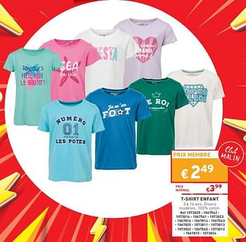 Promoties T-shirt enfant - Huismerk - Trafic  - Geldig van 17/04/2024 tot 22/04/2024 bij Trafic