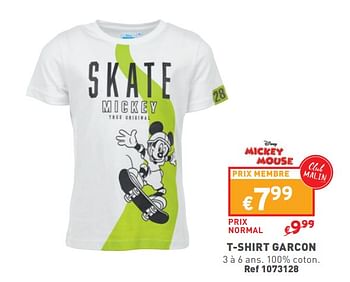 Promotions T-shirt garcon - Mickey Mouse - Valide de 17/04/2024 à 22/04/2024 chez Trafic