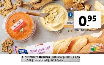 Promotions Hummus - Chef select - Valide de 24/04/2024 à 30/04/2024 chez Lidl