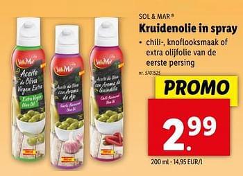 Promotions Kruidenolie in spray - Sol & Mar - Valide de 24/04/2024 à 30/04/2024 chez Lidl