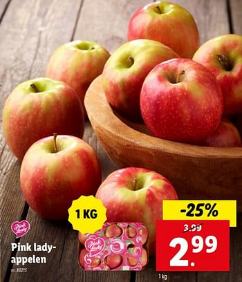 Promoties Pink ladyappelen - Huismerk - Lidl - Geldig van 24/04/2024 tot 30/04/2024 bij Lidl