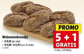 Promoties Walnotenbroodje - Huismerk - Lidl - Geldig van 24/04/2024 tot 30/04/2024 bij Lidl