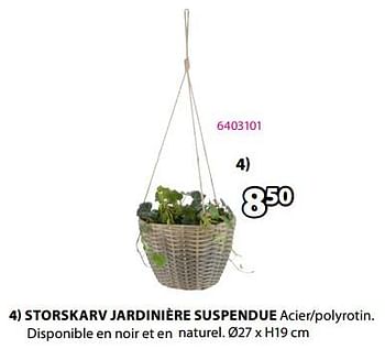 Promoties Storskarv jardinière suspendue - Huismerk - Jysk - Geldig van 15/04/2024 tot 19/05/2024 bij Jysk