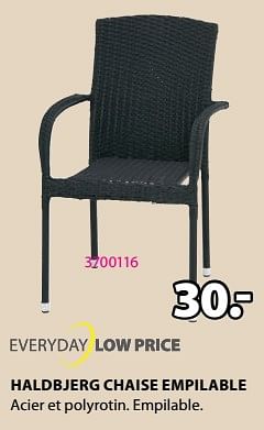 Promotions Haldbjerg chaise empilable - Produit Maison - Jysk - Valide de 15/04/2024 à 19/05/2024 chez Jysk