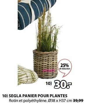 Promoties Segla panier pour plantes - Huismerk - Jysk - Geldig van 15/04/2024 tot 19/05/2024 bij Jysk