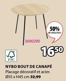 Promoties Nybo bout de canapé - Huismerk - Jysk - Geldig van 15/04/2024 tot 19/05/2024 bij Jysk