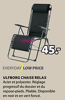 Promotions Ulfborg chaise relax - Produit Maison - Jysk - Valide de 15/04/2024 à 19/05/2024 chez Jysk