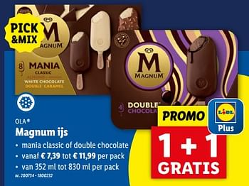 Promoties Magnum ijs - Ola - Geldig van 24/04/2024 tot 30/04/2024 bij Lidl