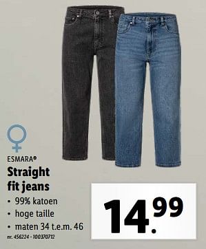 Promotions Straight fit jeans - Esmara - Valide de 24/04/2024 à 30/04/2024 chez Lidl