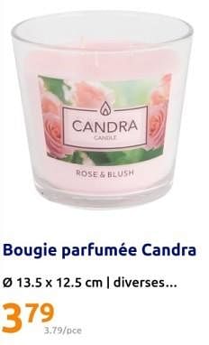 Promotions Bougie parfumée candra - Candra - Valide de 17/04/2024 à 23/04/2024 chez Action