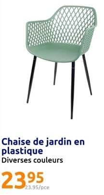 Promotions Chaise de jardin en plastique - Produit Maison - Action - Valide de 17/04/2024 à 23/04/2024 chez Action