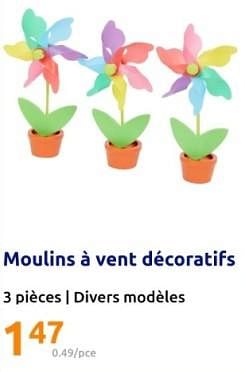 Promotions Moulins à vent décoratifs - Produit Maison - Action - Valide de 17/04/2024 à 23/04/2024 chez Action