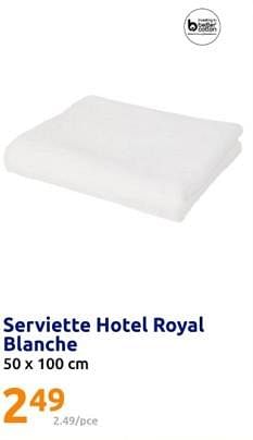 Promotions Serviette hotel royal blanche - Hotel Royal - Valide de 17/04/2024 à 23/04/2024 chez Action