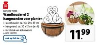 Promoties Wandhouder of 2 hangmanden voor planten - Livarno - Geldig van 24/04/2024 tot 30/04/2024 bij Lidl