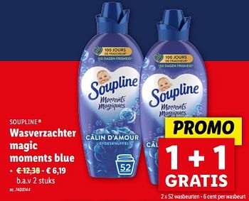 Promoties Wasverzachter magic moments blue - Soupline - Geldig van 24/04/2024 tot 30/04/2024 bij Lidl