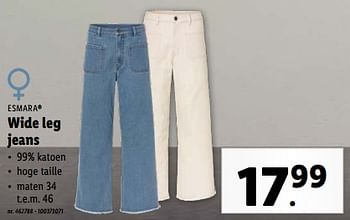 Promotions Wide leg jeans - Esmara - Valide de 24/04/2024 à 30/04/2024 chez Lidl