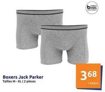 Promotions Boxers jack parker - Jack Parker - Valide de 17/04/2024 à 23/04/2024 chez Action