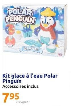 Promoties Kit glace à l`eau polar pinguïn - Pinguin - Geldig van 17/04/2024 tot 23/04/2024 bij Action