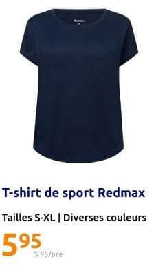 Promotions T-shirt de sport redmax - Redmax - Valide de 17/04/2024 à 23/04/2024 chez Action