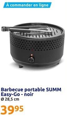 Promotions Barbecue portable summ easy-go - noir - Produit Maison - Action - Valide de 17/04/2024 à 23/04/2024 chez Action