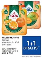 Promoties Fruitlimonade spa fruit 1+1 gratis - Spa - Geldig van 24/04/2024 tot 07/05/2024 bij Alvo
