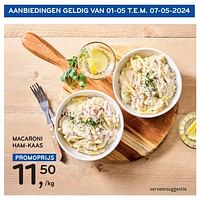 Promoties Macaroni ham-kaas - Huismerk - Alvo - Geldig van 24/04/2024 tot 07/05/2024 bij Alvo