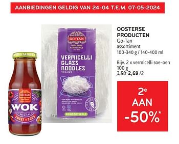 Promoties Oosterse producten go-tan 2e aan -50% - Go Tan - Geldig van 24/04/2024 tot 07/05/2024 bij Alvo