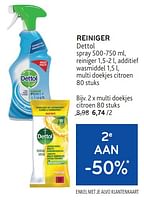 Promoties Reiniger dettol 2e aan -50% - Dettol - Geldig van 24/04/2024 tot 07/05/2024 bij Alvo