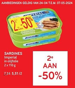 Sardines imperial 2e aan -50%