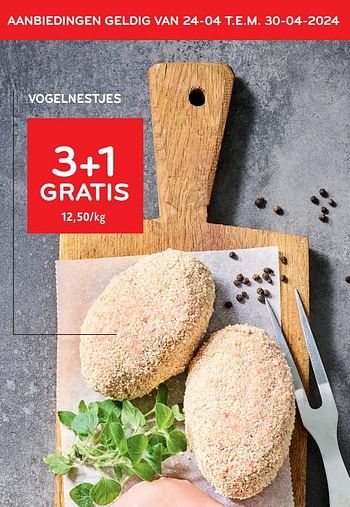 Promotions Vogelnestjes 3+1 gratis - Produit maison - Alvo - Valide de 24/04/2024 à 07/05/2024 chez Alvo