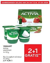 Yoghurt activia 2+1 gratis-Danone
