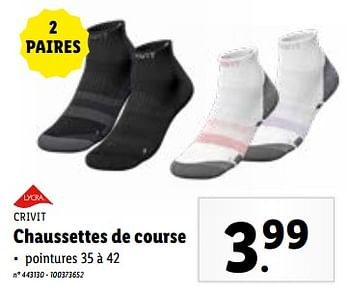 Promoties Chaussettes de course - Crivit - Geldig van 24/04/2024 tot 30/04/2024 bij Lidl