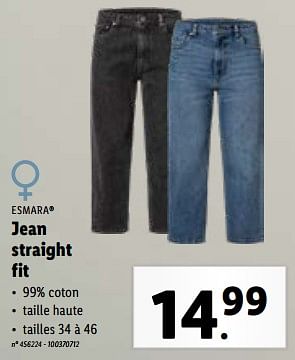 Promoties Jean straight fit - Esmara - Geldig van 24/04/2024 tot 30/04/2024 bij Lidl