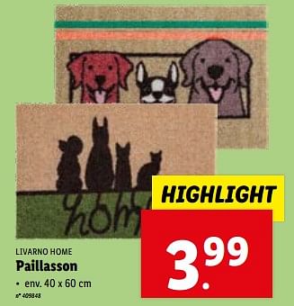 Promoties Paillasson - Livarno - Geldig van 24/04/2024 tot 30/04/2024 bij Lidl