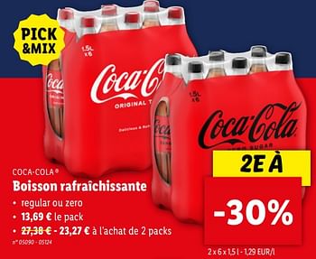 Promoties Boisson rafraîchissante - Coca Cola - Geldig van 24/04/2024 tot 30/04/2024 bij Lidl