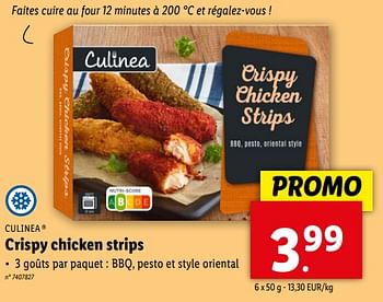Promotions Crispy chicken strips - Culinea - Valide de 24/04/2024 à 30/04/2024 chez Lidl