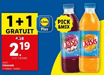 Promoties Limonade - Oasis - Geldig van 24/04/2024 tot 30/04/2024 bij Lidl