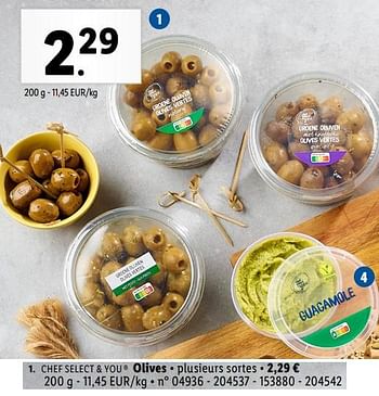 Promoties Olives - Chef select & you - Geldig van 24/04/2024 tot 30/04/2024 bij Lidl