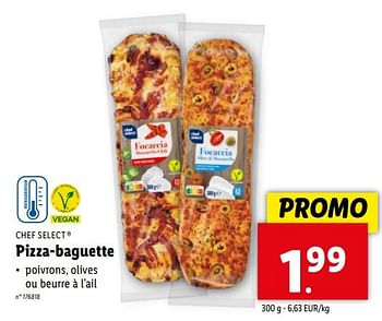 Promoties Pizza-baguette - Chef select - Geldig van 24/04/2024 tot 30/04/2024 bij Lidl