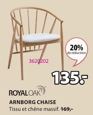 Promotions Arnborg chaise - Produit Maison - Jysk - Valide de 15/04/2024 à 19/05/2024 chez Jysk
