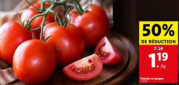 Promotions Tomates en grappe - Produit maison - Lidl - Valide de 24/04/2024 à 30/04/2024 chez Lidl