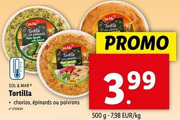Promoties Tortilla - Sol & Mar - Geldig van 24/04/2024 tot 30/04/2024 bij Lidl