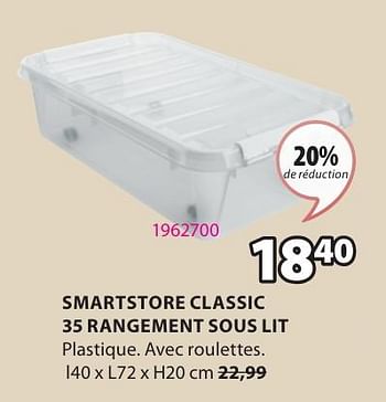 Promotions Smartstore classic 35 rangement sous lit - SmartStore - Valide de 15/04/2024 à 19/05/2024 chez Jysk