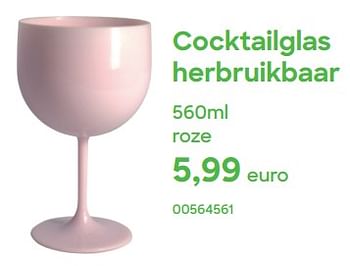 Promotions Cocktailglas herbruikbaar - Produit Maison - Ava - Valide de 01/04/2024 à 31/07/2024 chez Ava
